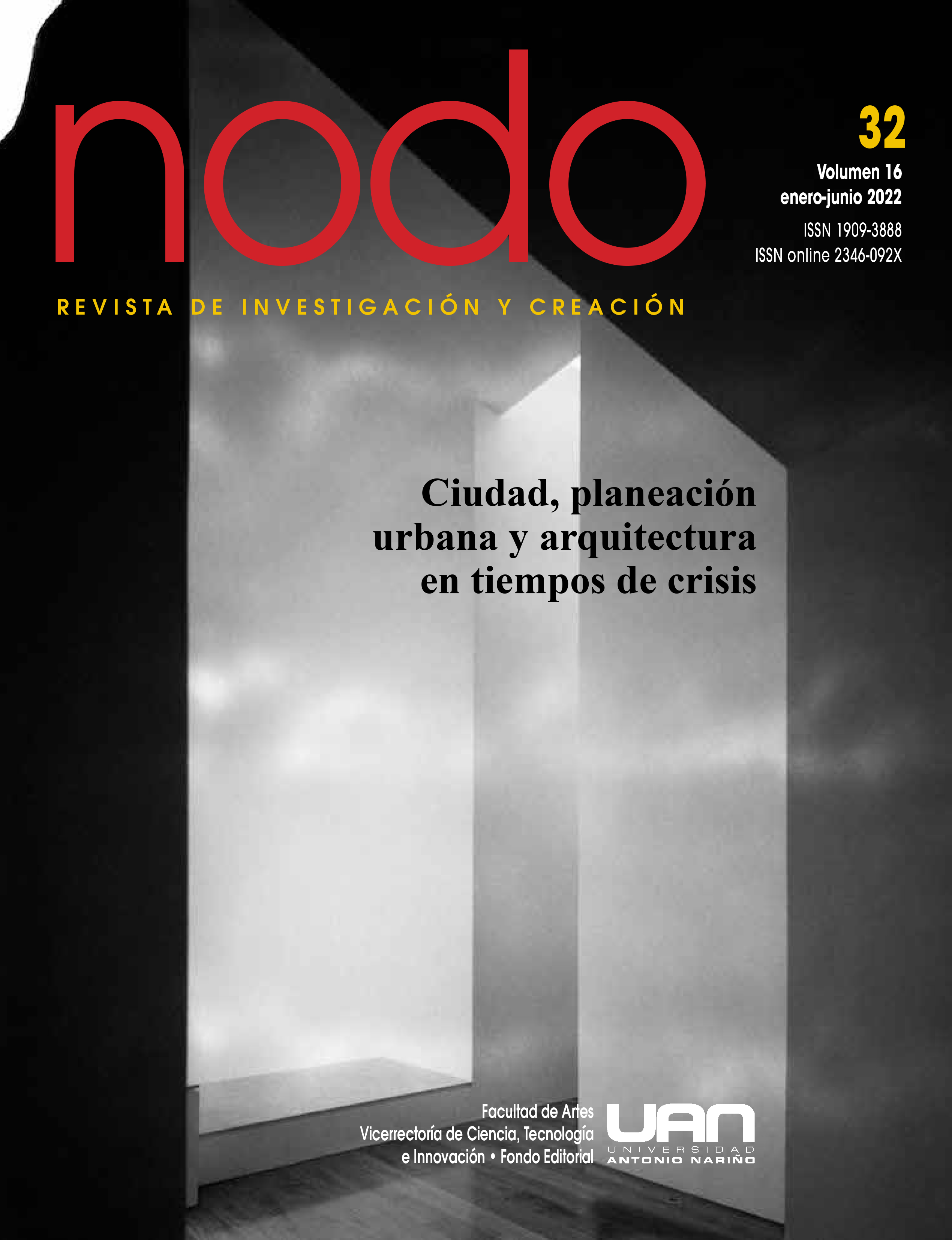Este es el número 32 de la revista Nodo encontrará Ciudad, planeación urbana y arquitectura en tiempos de crisis